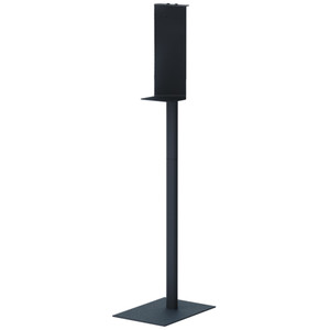 Sanitation Stand for Automatic Hand Sanitizer - Fixed Height 48" - Square Base (Black) - Concordia Supply Sanitation Stand for Automatic Hand Sanitizer - Fixed Height 48" - Square Base (Black) - Concordia Supply