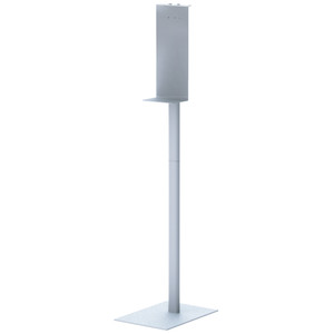Sanitation Stand for Automatic Hand Sanitizer - Fixed Height 48" - Square Base (Silver) - Concordia Supply Sanitation Stand for Automatic Hand Sanitizer - Fixed Height 48" - Square Base (Silver) - Concordia Supply