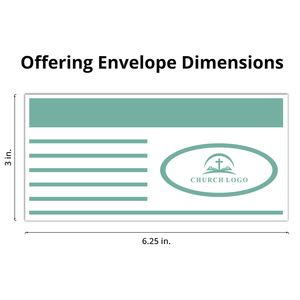 Custom Offering Envelope - One Color - Your Custom Design - Upload Your Design (Box of 500)