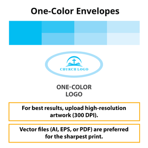 Custom Offering Envelope - One Color - Your Custom Design - Upload Your Design (Box of 500)