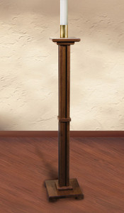 Paschal Candleholder - Maple Wood - Walnut Stain Paschal Candleholder - Maple Wood - Walnut Stain