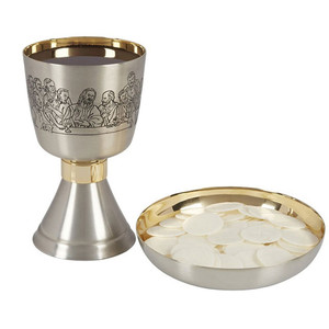 Last Supper Etchd Chalice/paten Last Supper Etchd Chalice/paten