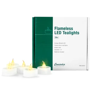Flameless LED Flicker Tea Lights (Pack of 24)