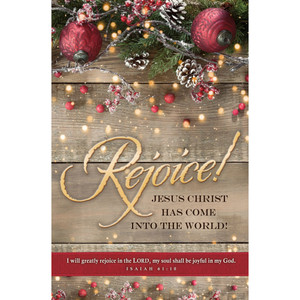 Bulletin 11" Christmas Rejoice! Jesus Christ has come into the world! (Pack of 100) Bulletin 11" Christmas Rejoice! Jesus Christ has come into the world! (Pack of 100)