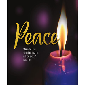 Church Bulletin 14" - Advent - Candle Peace (Pack of 50)