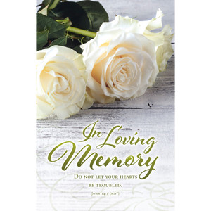 Bulletin 11" Funeral In Loving Memory Do not let your hearts be troubled (Pack of 100) Bulletin 11" Funeral In Loving Memory Do not let your hearts be troubled (Pack of 100)