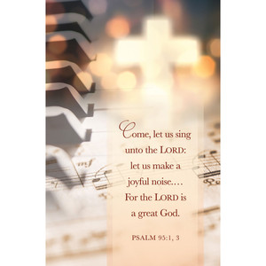 Bulletin 11" General Music Let us sing unto the LORD (Pack of 100) Bulletin 11" General Music Let us sing unto the LORD (Pack of 100)