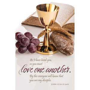 Church Bulletin - 11" - Communion - Love One Another - John 13:34-35 - NIV - Pack of 100 Church Bulletin - 11" - Communion - Love One Another - John 13:34-35 - NIV - Pack of 100