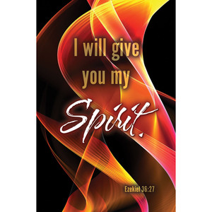 Church Bulletin - 11" - Pentecost - I will give you my spirit. - Ezekiel 36:27 - Pack of 100