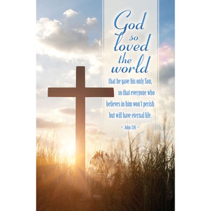 Church Bulletin - 11" - - God so loved the world. - John 3:16 - Pack of 100 Church Bulletin - 11" - - God so loved the world. - John 3:16 - Pack of 100