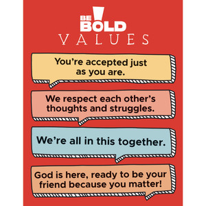 BE BOLD Values Poster - Quarter One - 22" x 34" BE BOLD Values Poster - Quarter One - 22" x 34"