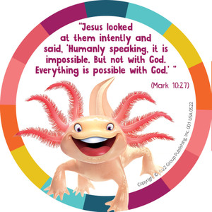 Simply Loved Bible Memory Sticker Pack, Axl (Enough for 25 Kids) Axl - Quarter 9