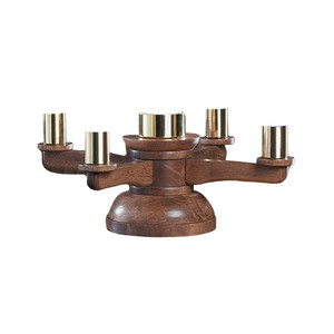 Tabletop Advent Wreath for 1.5" Church Candles - Maple Hardwood 18" Wide Tabletop Advent Wreath for 1.5" Church Candles - Maple Hardwood 18" Wide