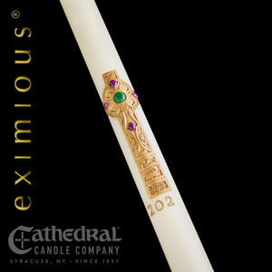 Cross of Erin - Eximious Paschal Candle by Cathedral Candles Cross of Erin - Eximious Paschal Candle by Cathedral Candles
