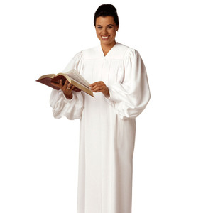 Women's Clergy Robe Plymouth H2 - White Viva Women's Clergy Robe Plymouth H2 - White Viva