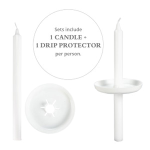 Candlelight Service Set of 1000 Vigil Candles 4.25" x 1/2" and Plastic Candle Holders