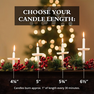 Candlelight Service Set of 250 Vigil Candles 6.5" x 1/2" and Plastic Disc Drip Protectors