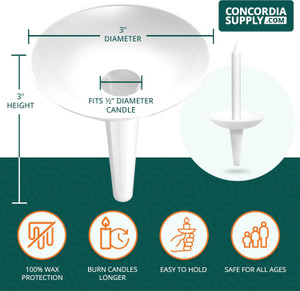 Plastic Candle Holder Pack of 1000 for Candlelight Service, Church Vigil