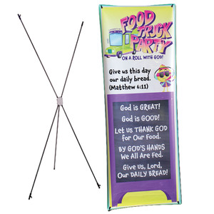 VBS Theme Banner X Stand Combo - Food Truck Party by Cokesbury VBS Theme Banner X Stand Combo - Food Truck Party by Cokesbury