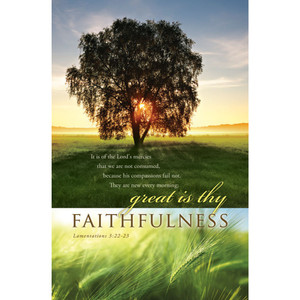 Church Bulletin 11" - Inspirational - Praise -  Lamentations 3:22-23 (Pack of 100)
