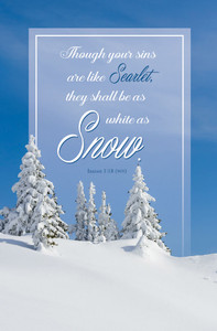 Church Bulletin 11" - Inspirational Worship - White as Snow (Pack of 100) Church Bulletin 11" - Inspirational Worship - White as Snow (Pack of 100)