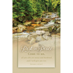 Church Bulletin - 11" - Funeral - Matt 11:28 (NIV) - Pack of 100 Church Bulletin - 11" - Funeral - Matt 11:28 (NIV) - Pack of 100