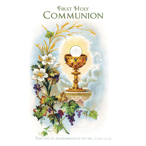 Church Bulletin - 11" - First Holy Communion - Set - Luke 22:19 - Pack of 100 Church Bulletin - 11" - First Holy Communion - Set - Luke 22:19 - Pack of 100