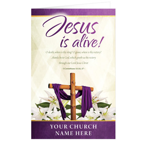 Customizable Easter Bulletins - Jesus is Alive Customizable Easter Bulletins - Jesus is Alive