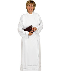 Women's Clergy Alb H181F - White Linette Women's Clergy Alb H181F - White Linette