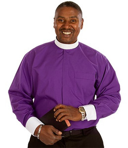 Murphy Men's Clergy Shirt Long Sleeve (Banded Collar/Cuffs) - Purple Broadcloth Murphy Men's Clergy Shirt Long Sleeve (Banded Collar/Cuffs) - Purple Broadcloth