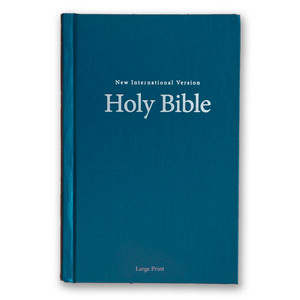 NIV Pew Bible LARGE PRINT (Hardcover, Navy - Bulk Case of 12)