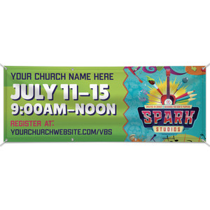 Custom Outdoor Vinyl Banner - Spark Studios VBS