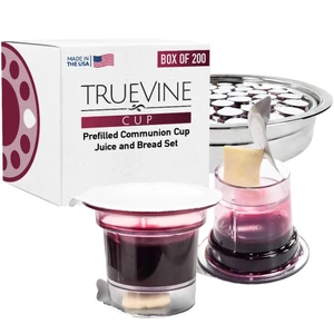 TrueVine Cup - Prefilled Communion Cups - Bread & Juice Sets (Box of 200)