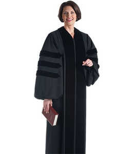 Women's Clergy Robe John Wesley H115F - Black Wonder Crepe Women's Clergy Robe John Wesley H115F - Black Wonder Crepe