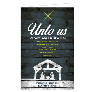 Customizable Christmas Bulletins - Unto Us Customizable Christmas Bulletins - Unto Us