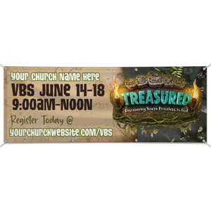 Custom Outdoor Vinyl Banner - Treasured VBS - BTRE003