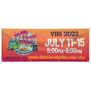 Custom Outdoor Vinyl Banner - Food Truck Party VBS - BFTP004