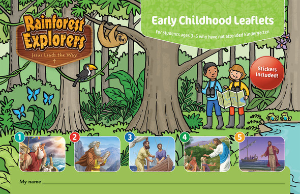 Early Childhood Leaflets and Stickers - Rainforest Explorers VBS 2020 by CPH