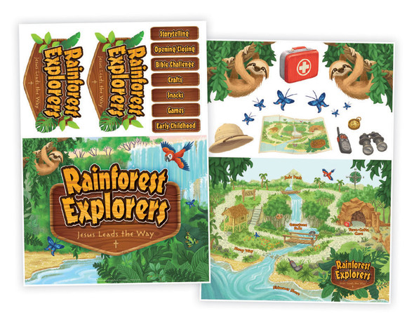 Decorating Posters (Set of 2, 43" x 60") - Rainforest Explorers VBS 2020 by CPH