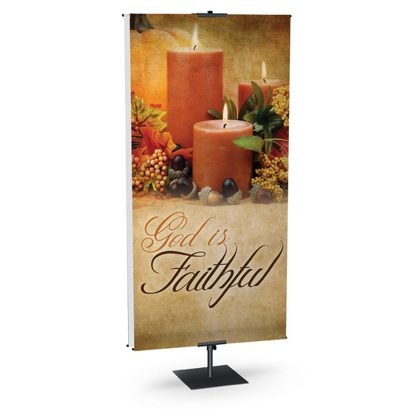 Church Banner - Fall & Thanksgiving - God Is Faithful