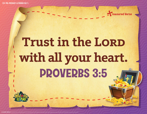 Memory Verse Posters: Pre-Primary/Toddler (set of 6) - Mystery Island VBS 2020 by Answers