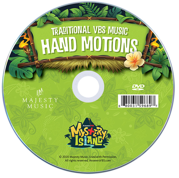 Traditional Student Hand-Motions DVD - Mystery Island VBS 2020 by Answers