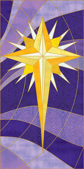 Church Banner - Christmas - Stained Glass Star