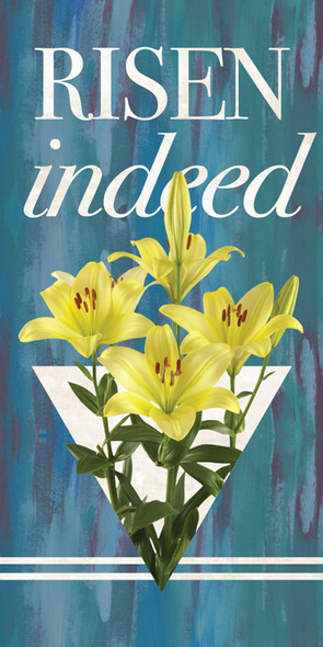 Church Banner - Ivory Easter - Risen Indeed Flowers