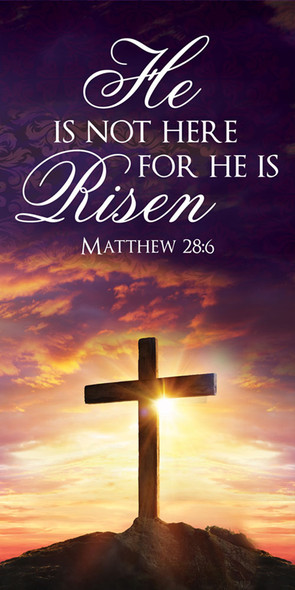 Church Banner - Easter - Purple Cross Sunset