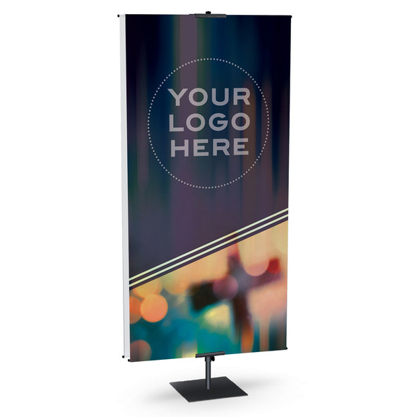 Church Banner - Praise and Worship - Glory Series - Logo Here