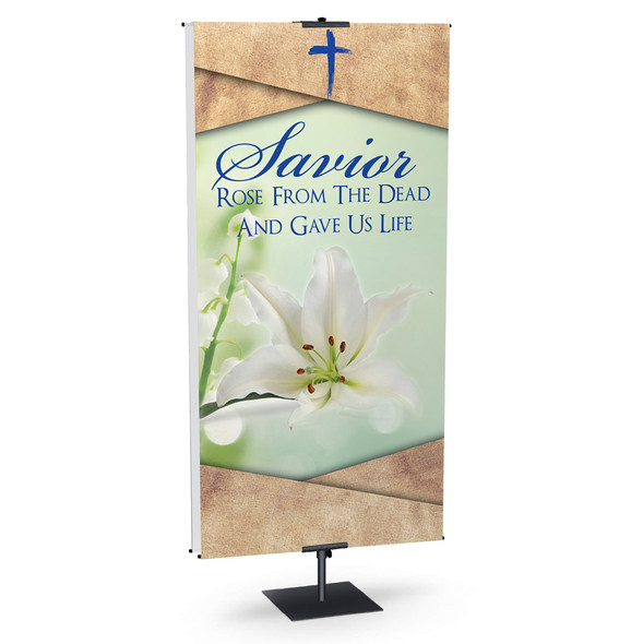 Easter Banner - Canvas Easter Series - Savior White Lily