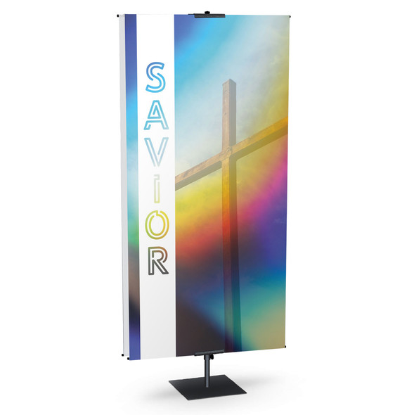 Easter Banner - Rainbow Easter Series - Savior Rainbow Glow