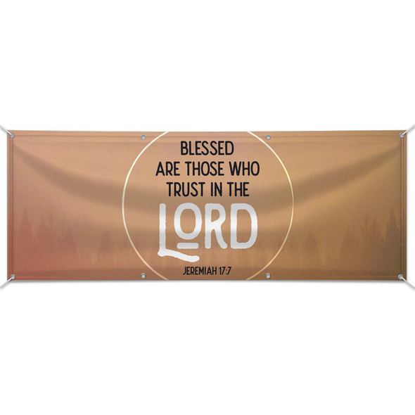 Customizable Outdoor Vinyl Banner - Jeremiah 17:7