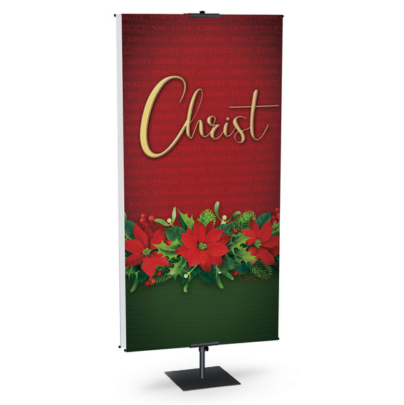 Church Banner - Poinsettia Advent - Christ